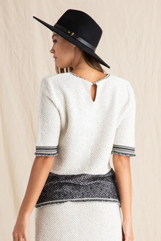 Color Block Knit Sweater Top